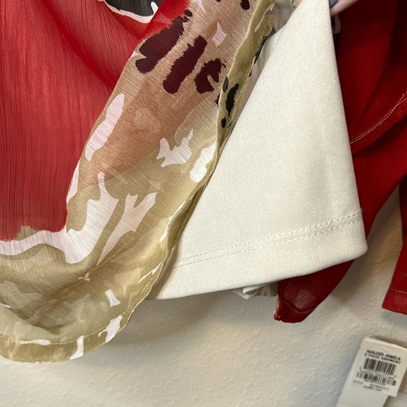 STYLE & Co Semi Sheer Embroidered NEW Tunic & Tank Top Boho Artsy Lagenlook 2X - Picture 8 of 17